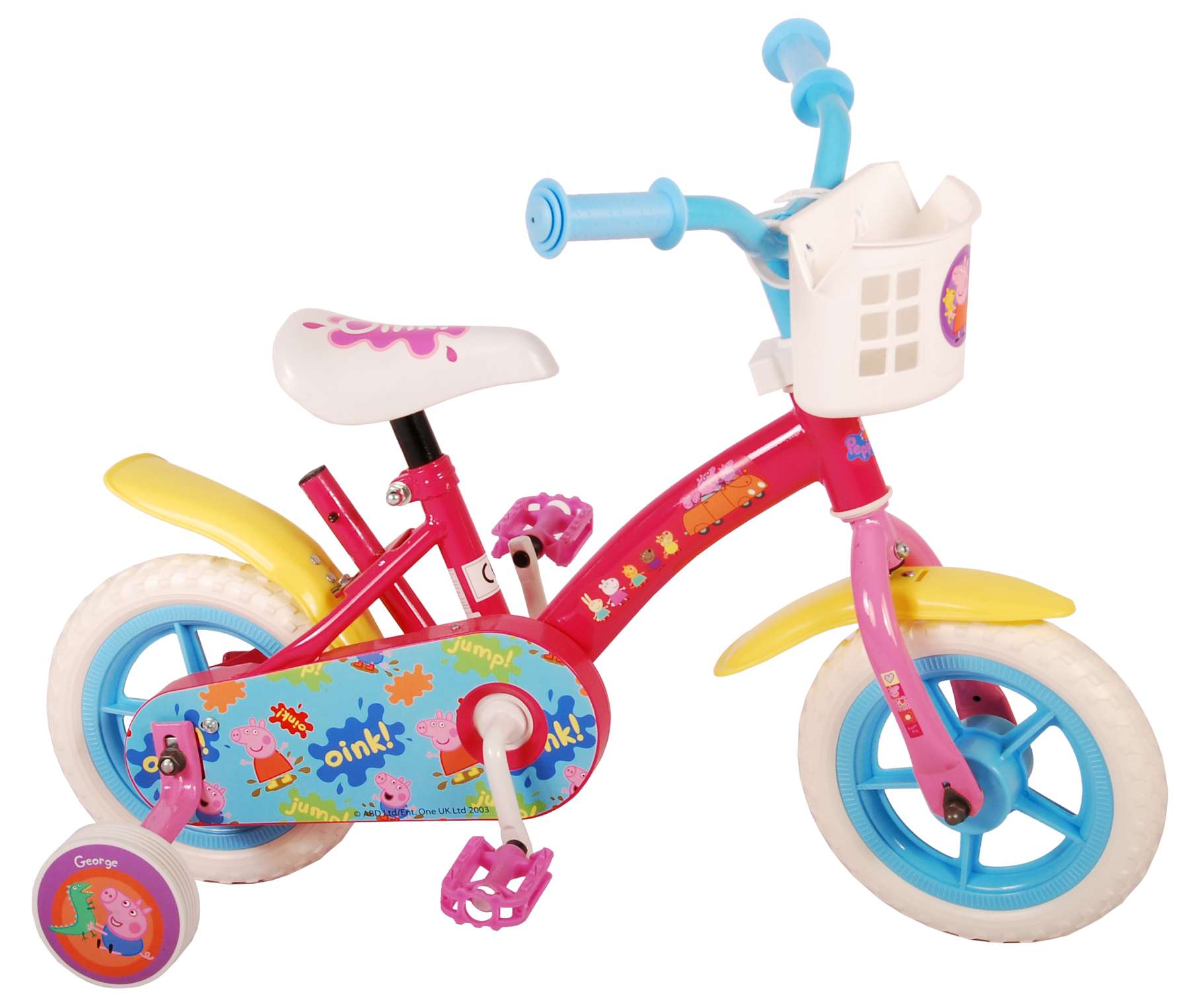 Gurli Gris Børnecykel - Piger - 10 tommer - Pink / Blå - Fast Gear