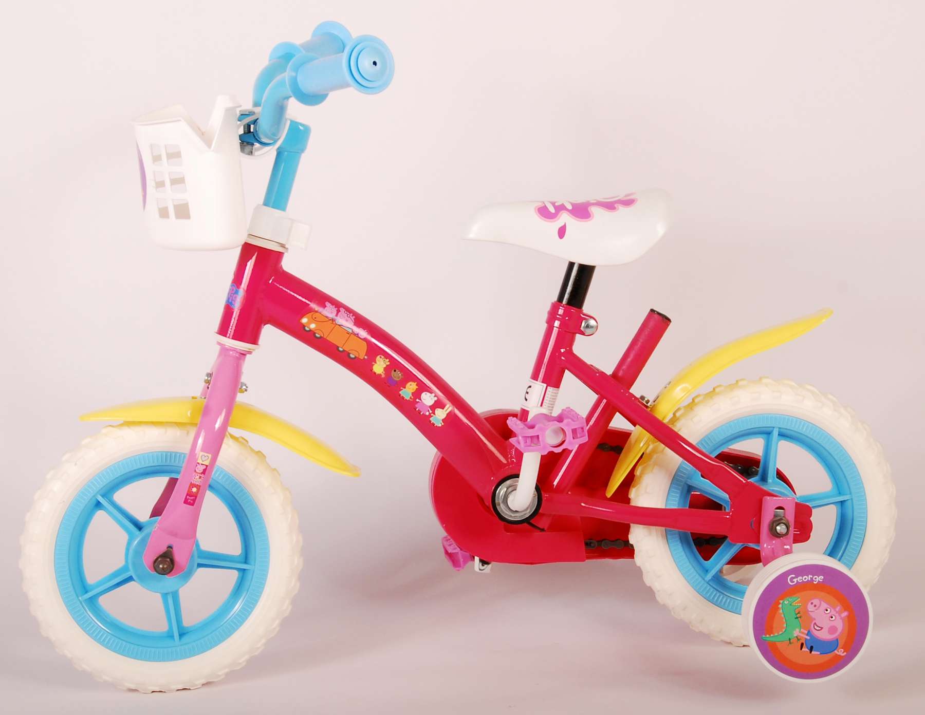Gurli Gris Børnecykel - Piger - 10 tommer - Pink / Blå - Fast Gear