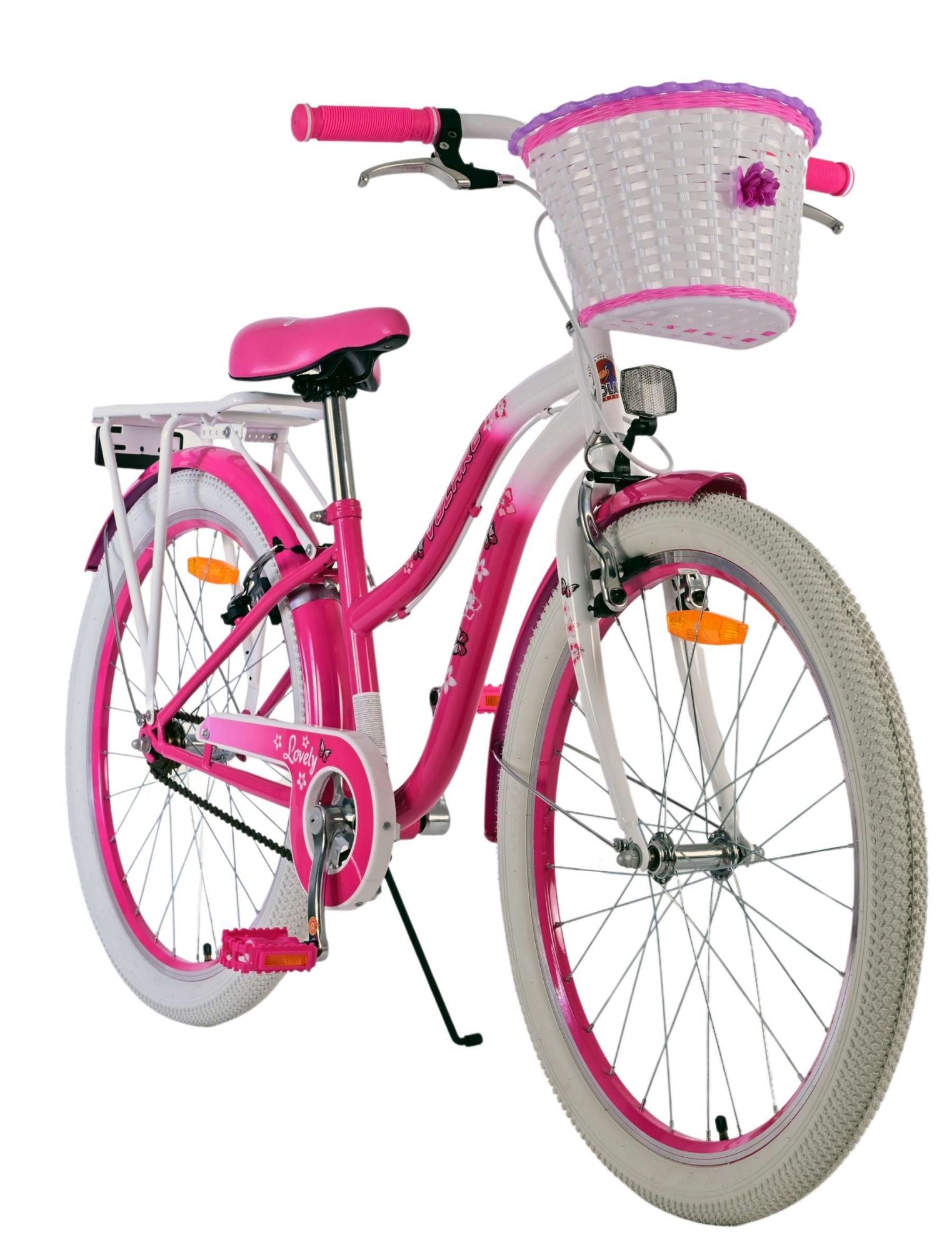Volare Lovely Børnecykel - Piger - 24 tommer - Pink - To håndbremser